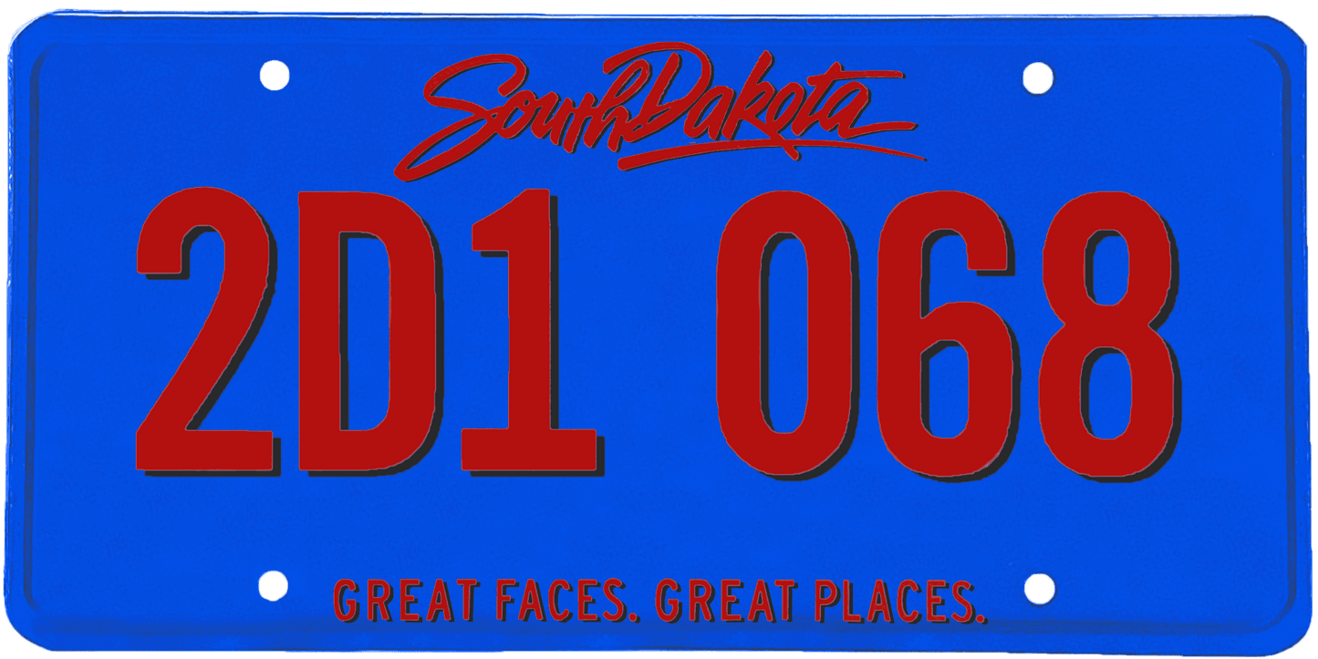 South Dakota License Plate Wrap Kit