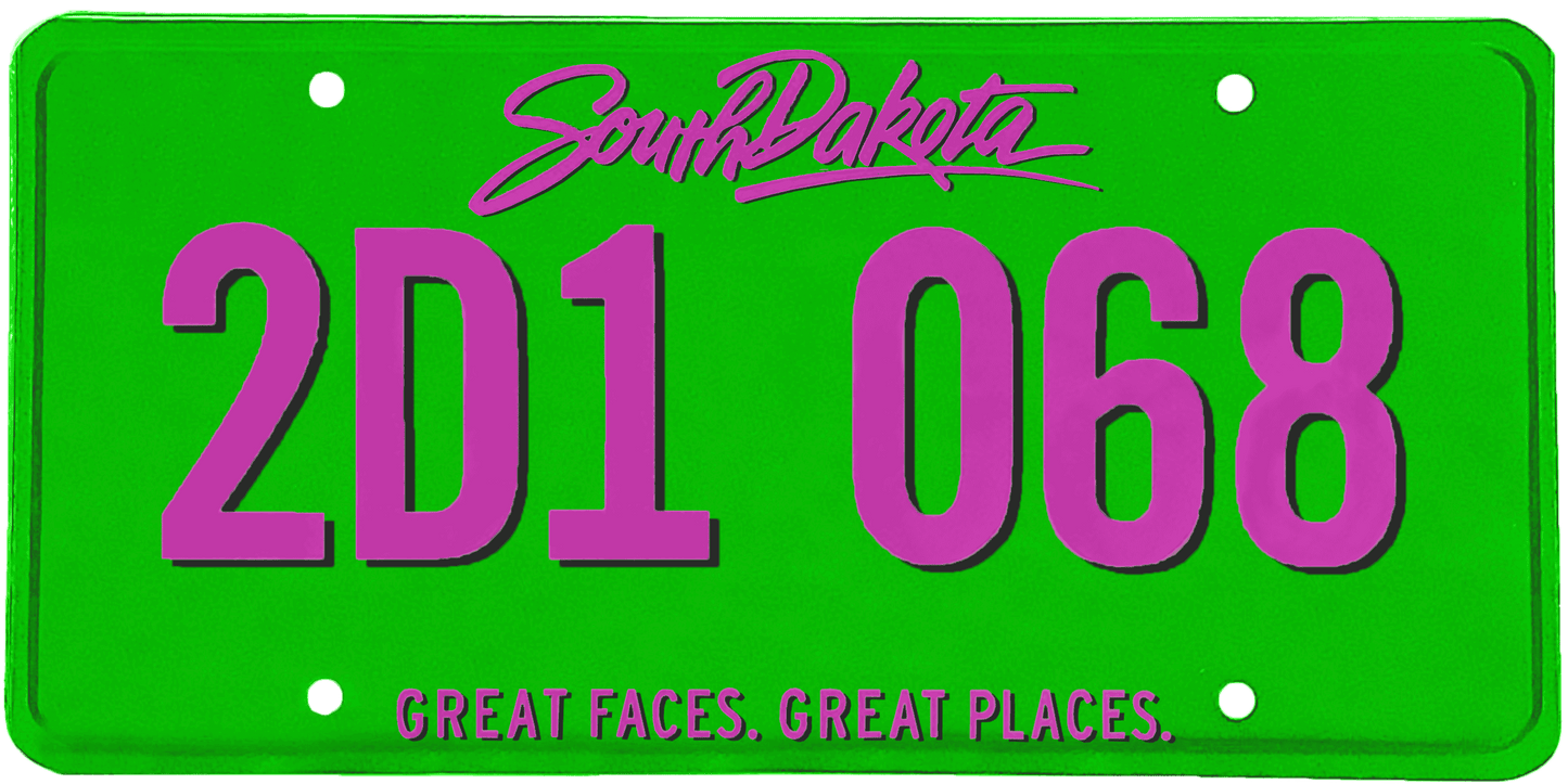 South Dakota License Plate Wrap Kit