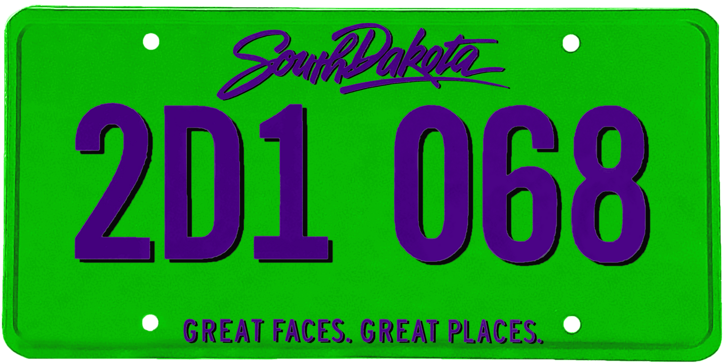 South Dakota License Plate Wrap Kit