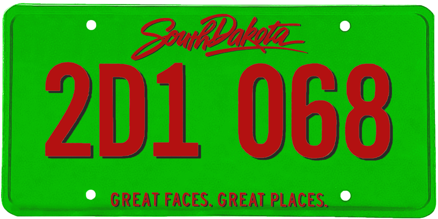 South Dakota License Plate Wrap Kit