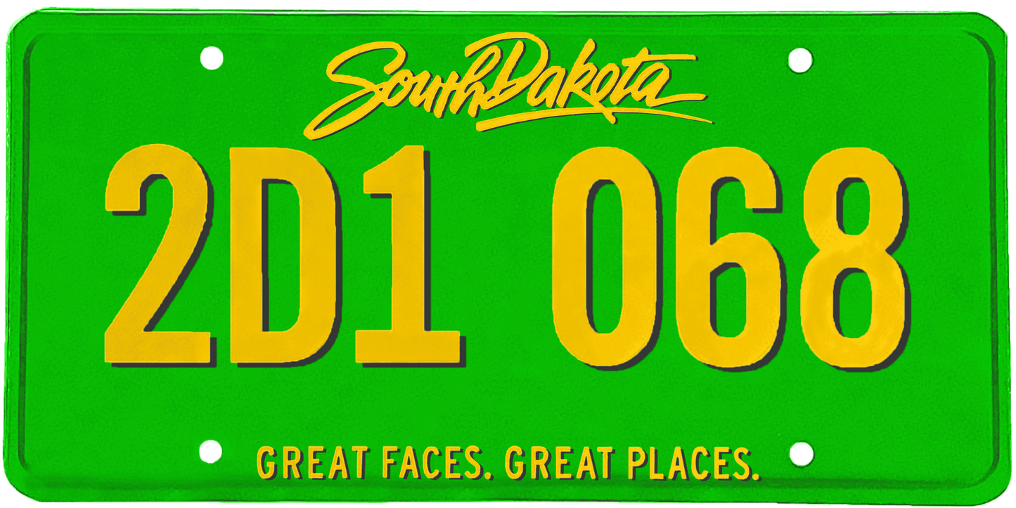 South Dakota License Plate Wrap Kit