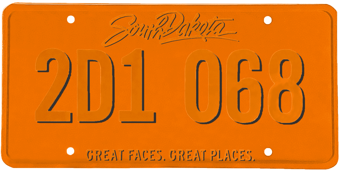 South Dakota License Plate Wrap Kit