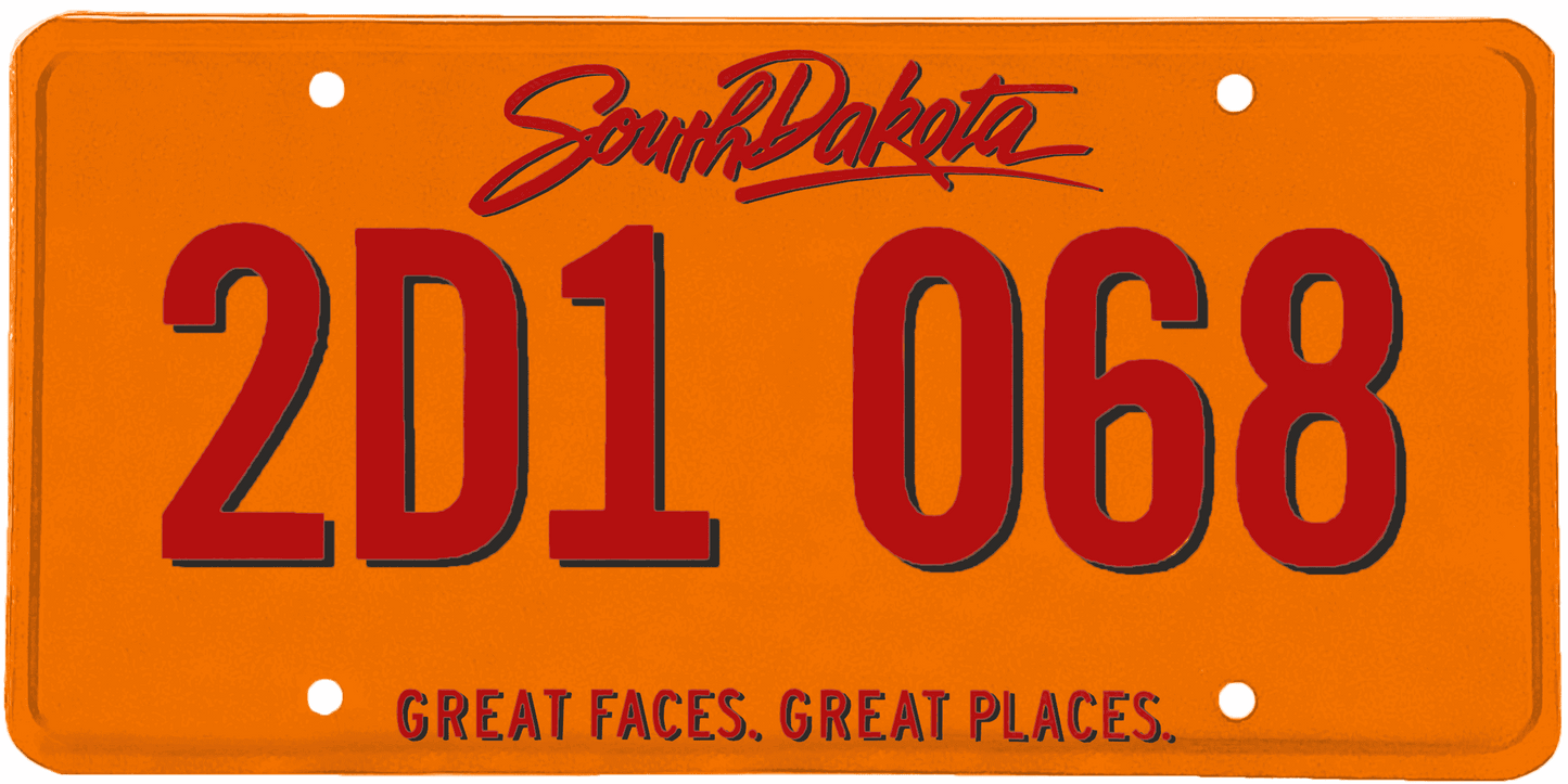 South Dakota License Plate Wrap Kit