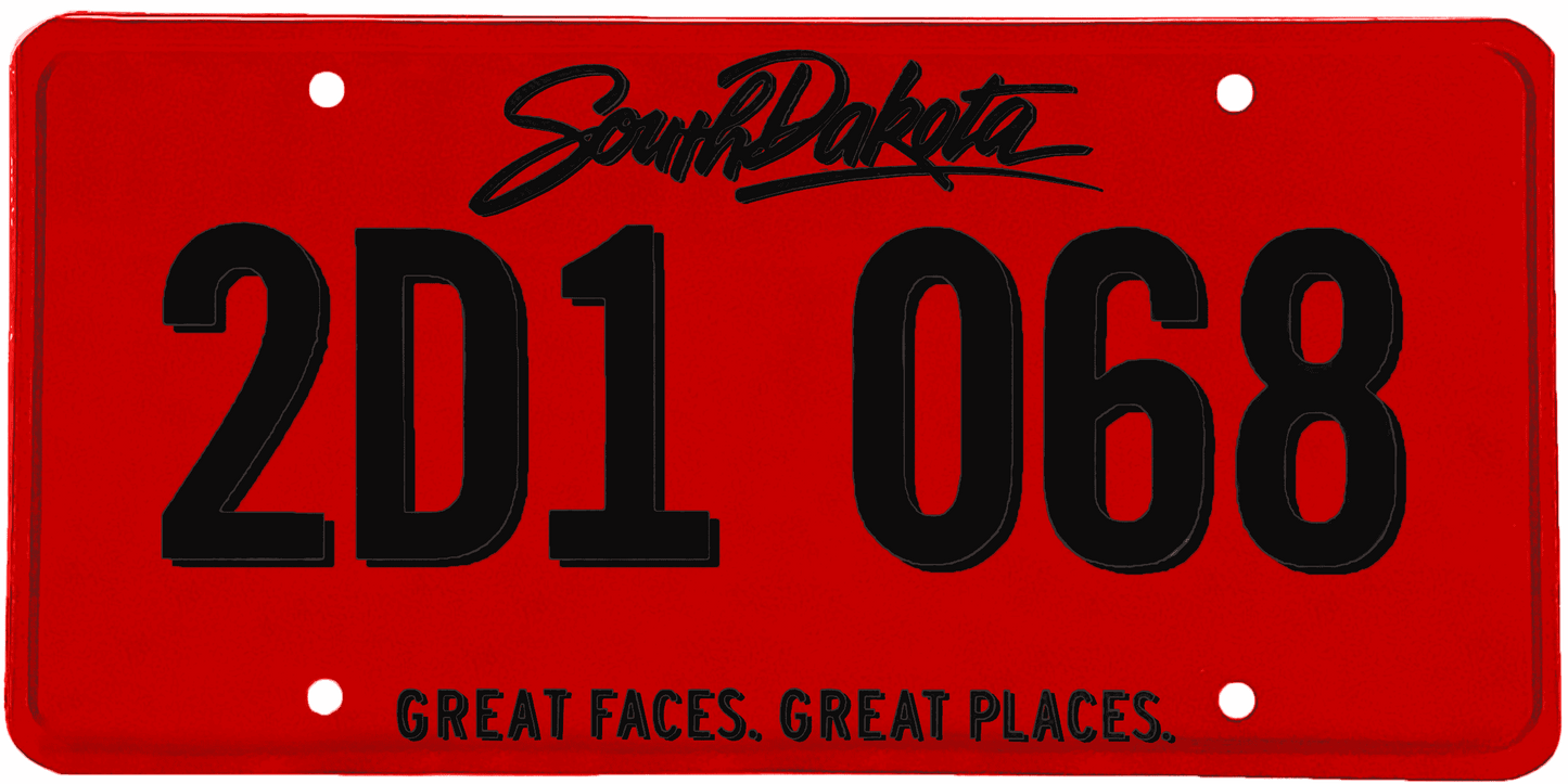 South Dakota License Plate Wrap Kit