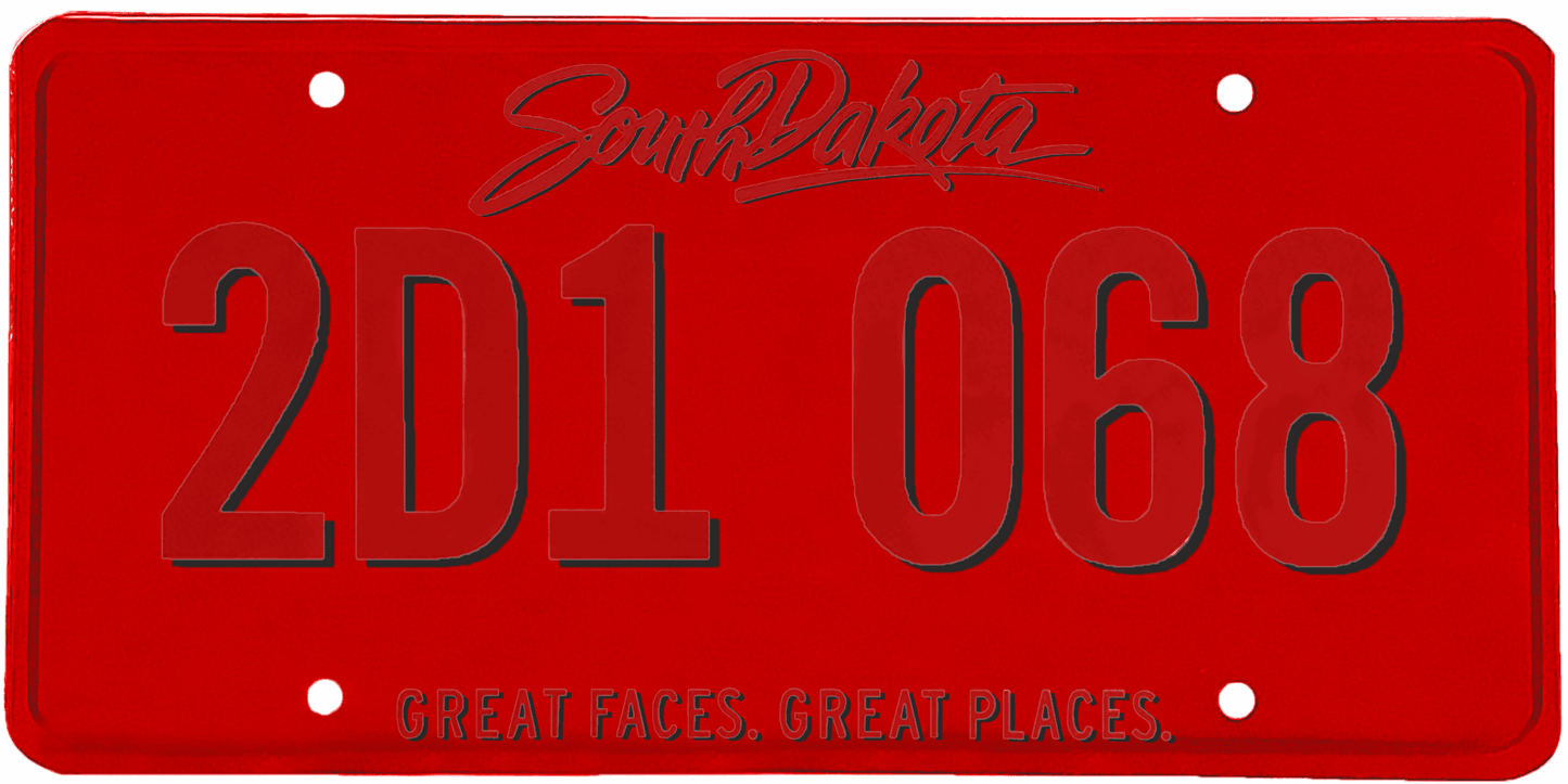 South Dakota License Plate Wrap Kit