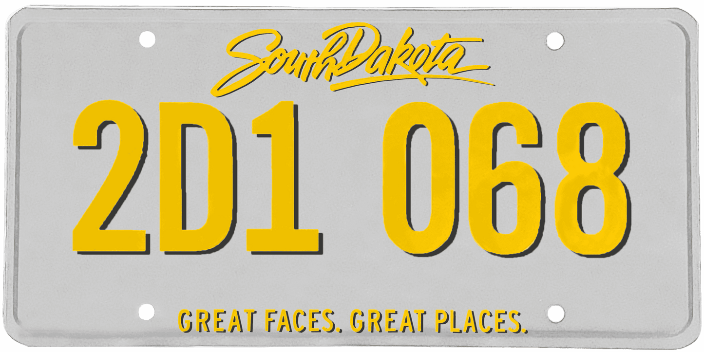 South Dakota License Plate Wrap Kit