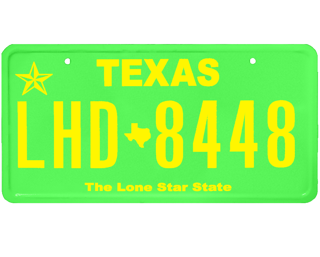 Texas License Plate Wrap Kit