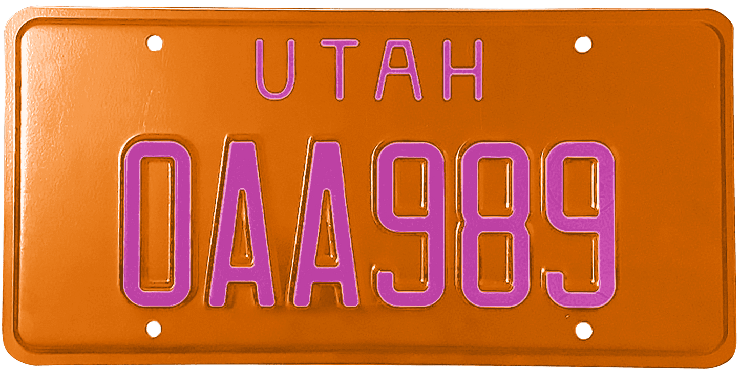 Utah License Plate Wrap Kit