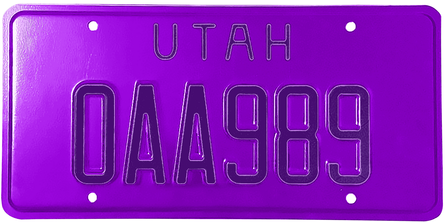 Utah License Plate Wrap Kit