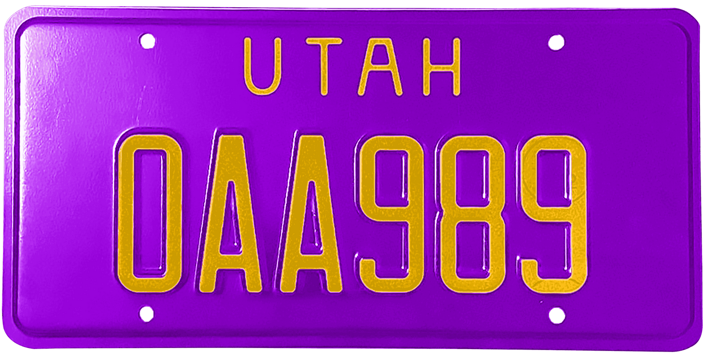 Utah License Plate Wrap Kit