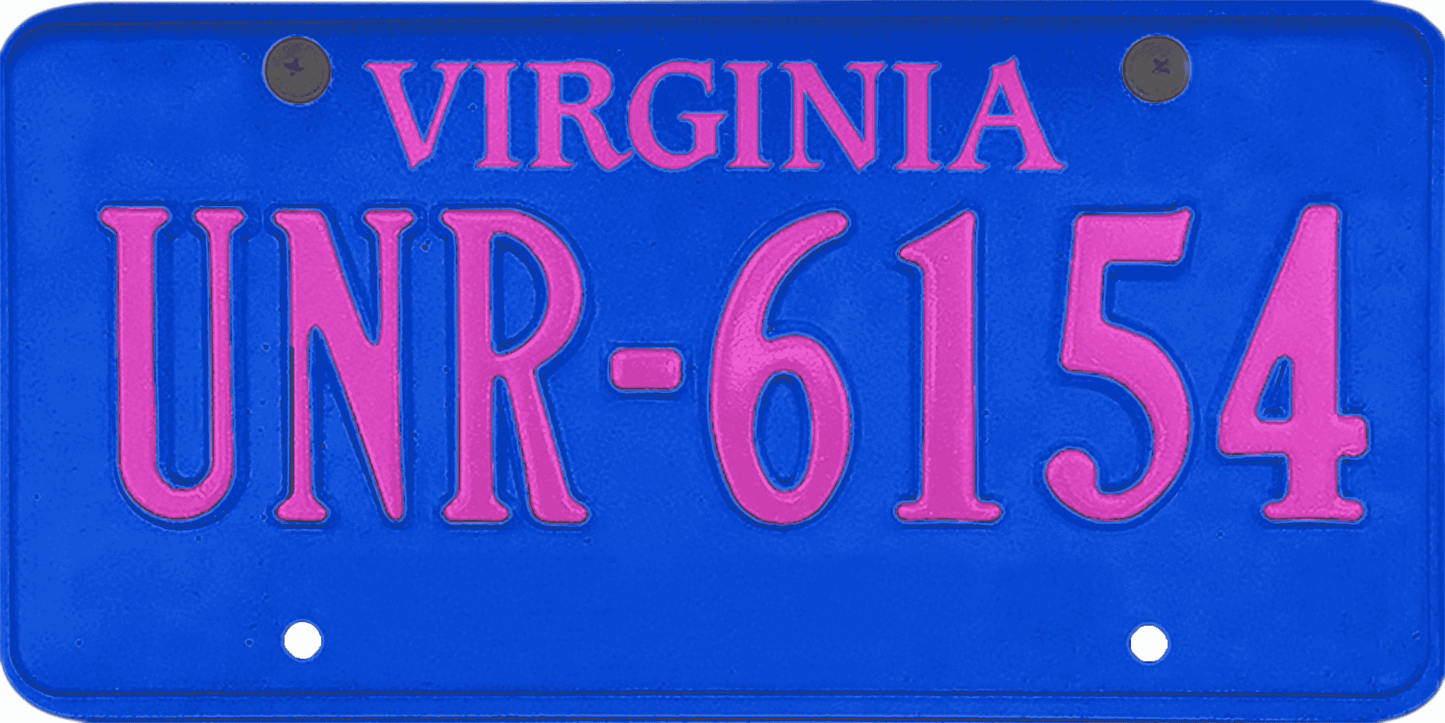 Virginia License Plate Wrap Kit