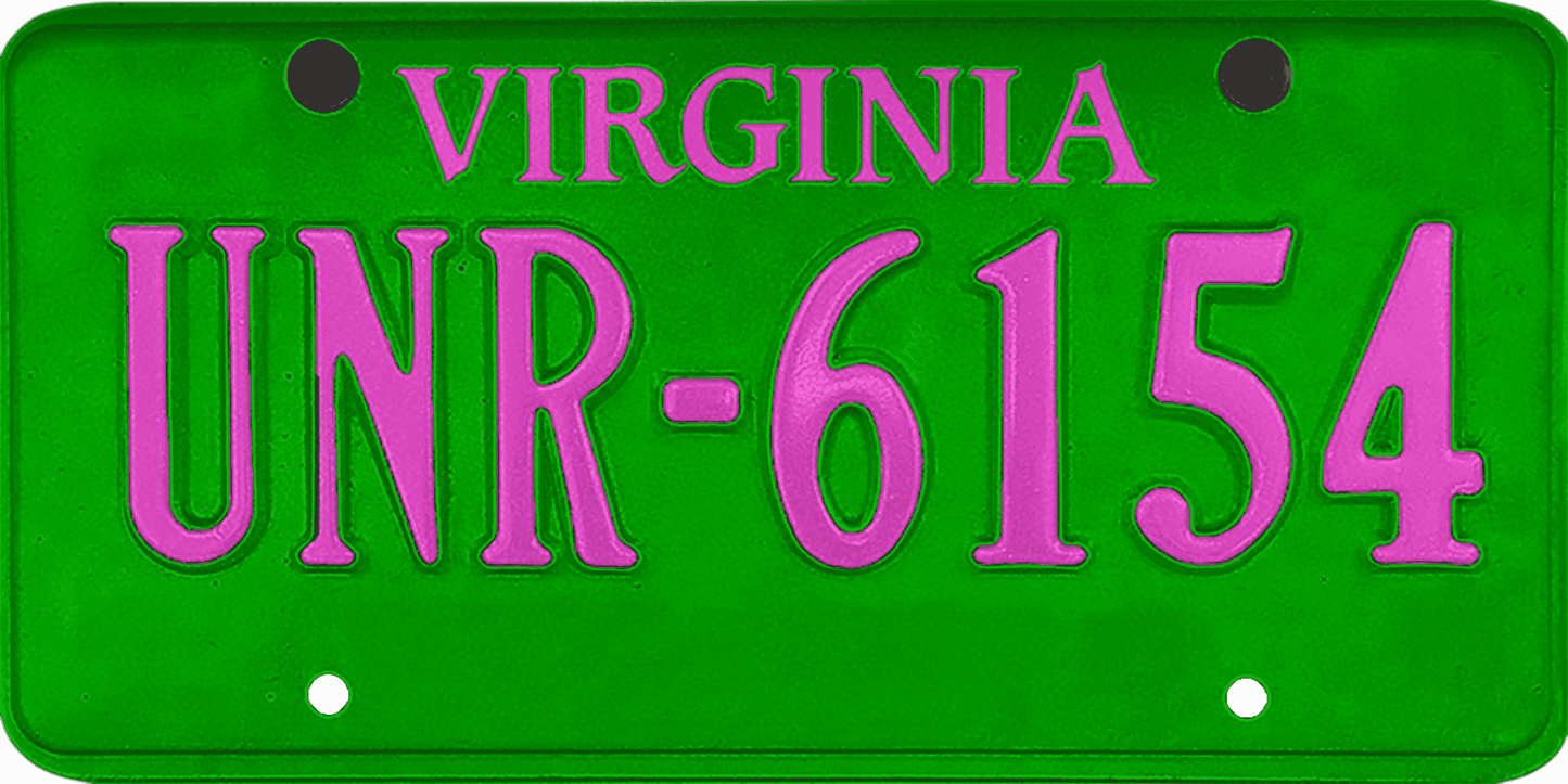 Virginia License Plate Wrap Kit