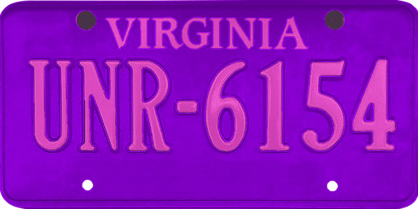 Virginia License Plate Wrap Kit