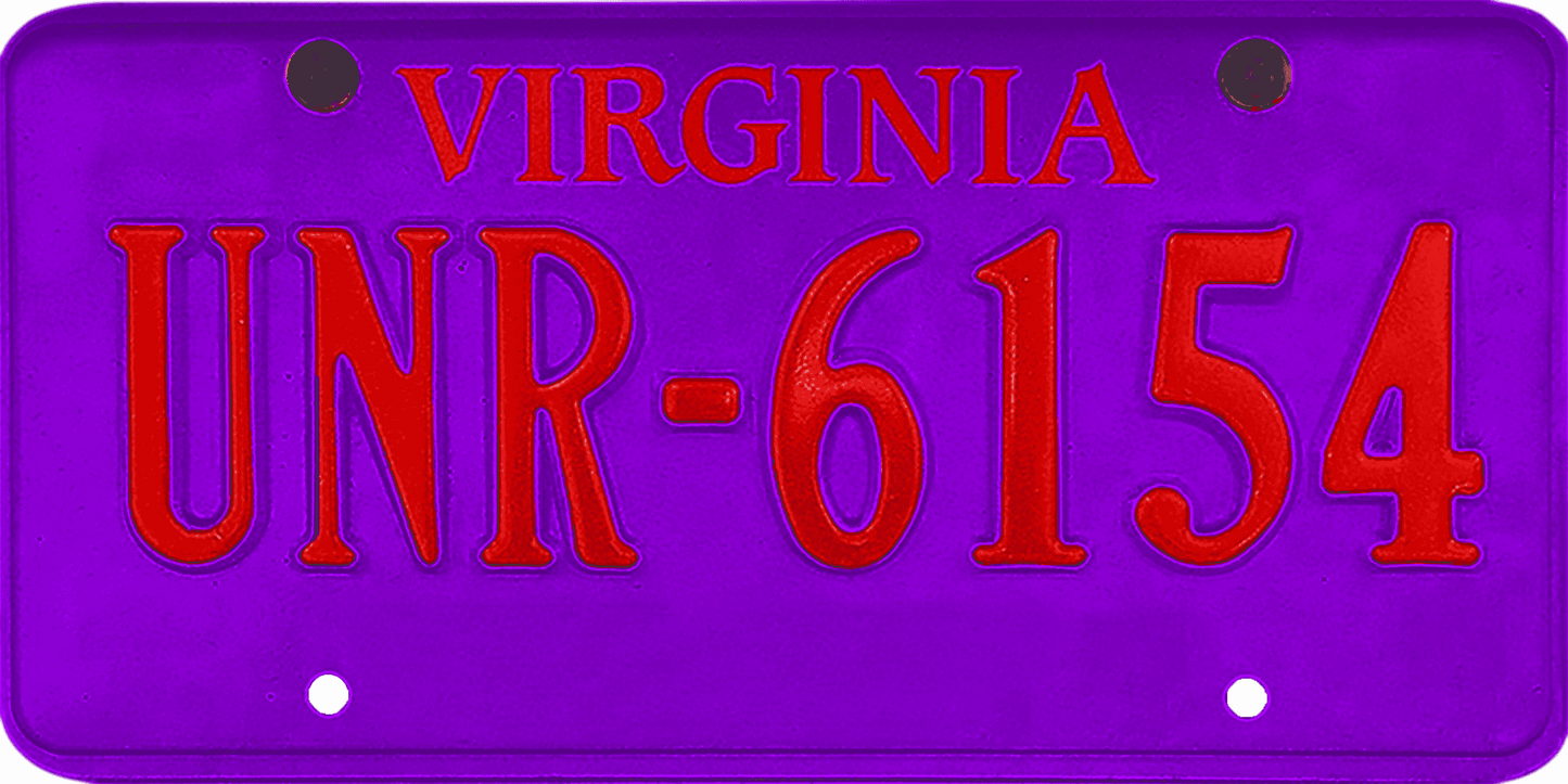 Virginia License Plate Wrap Kit