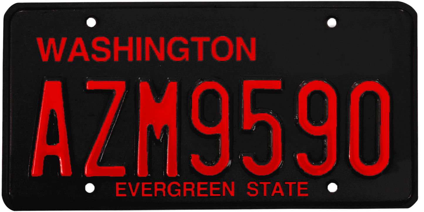 Washington License Plate Wrap Kit