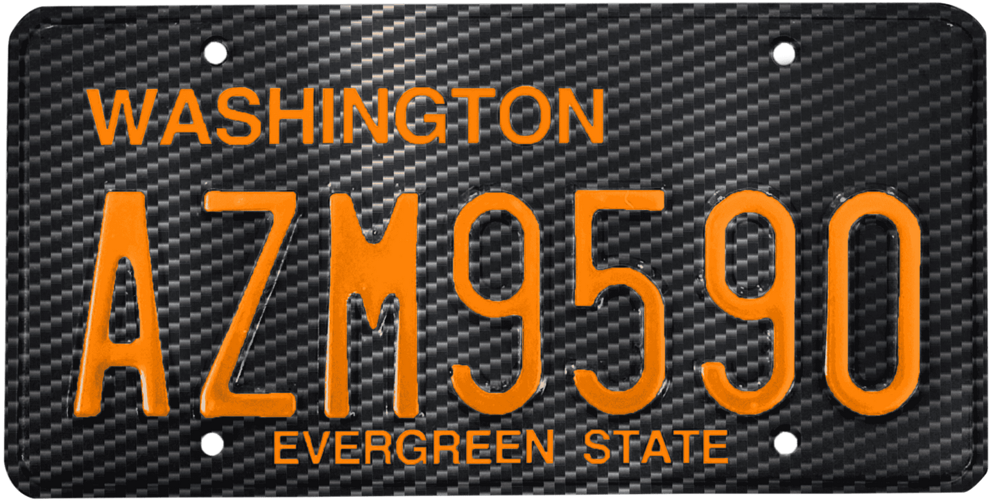 Washington License Plate Wrap Kit