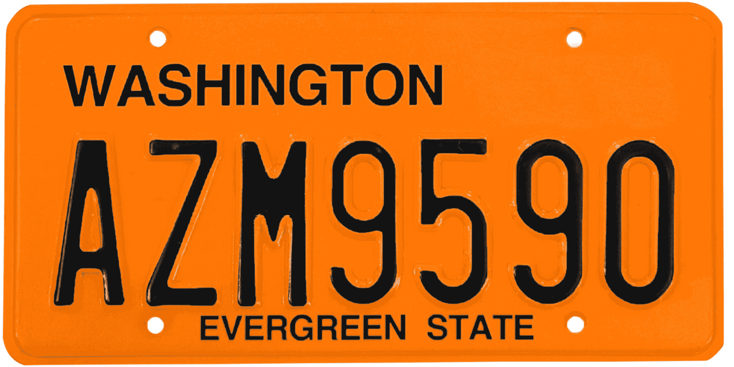 Washington License Plate Wrap Kit