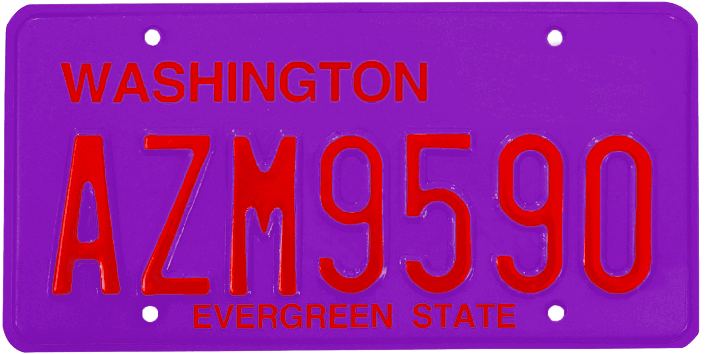 Washington License Plate Wrap Kit