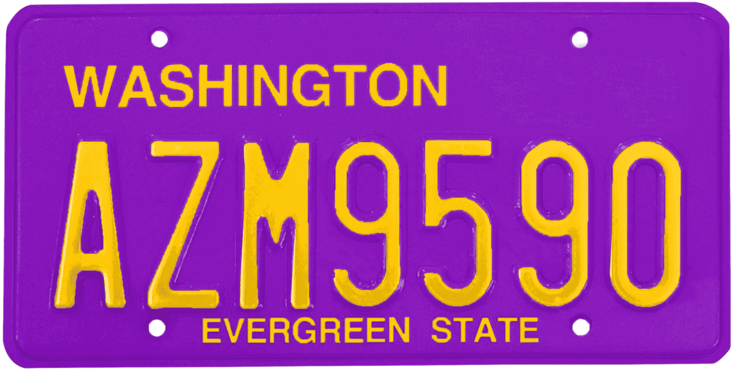 Washington License Plate Wrap Kit