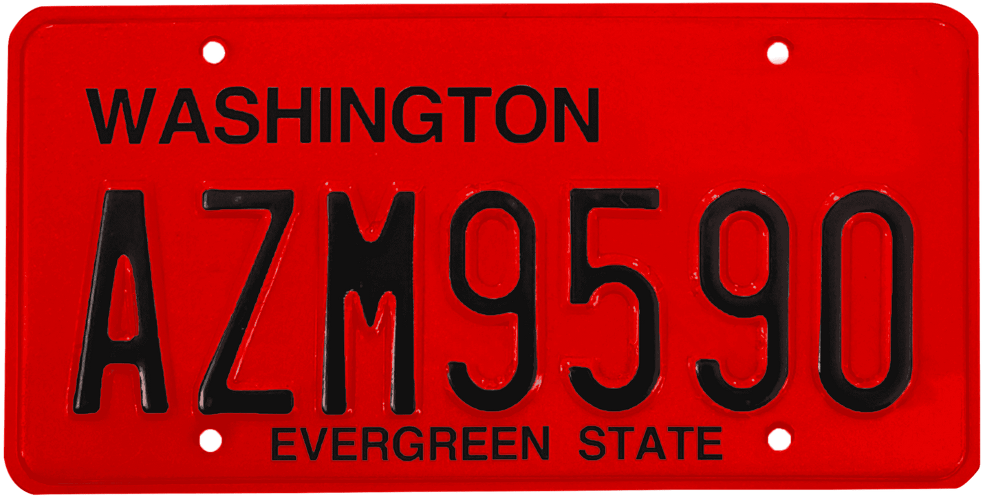 Washington License Plate Wrap Kit