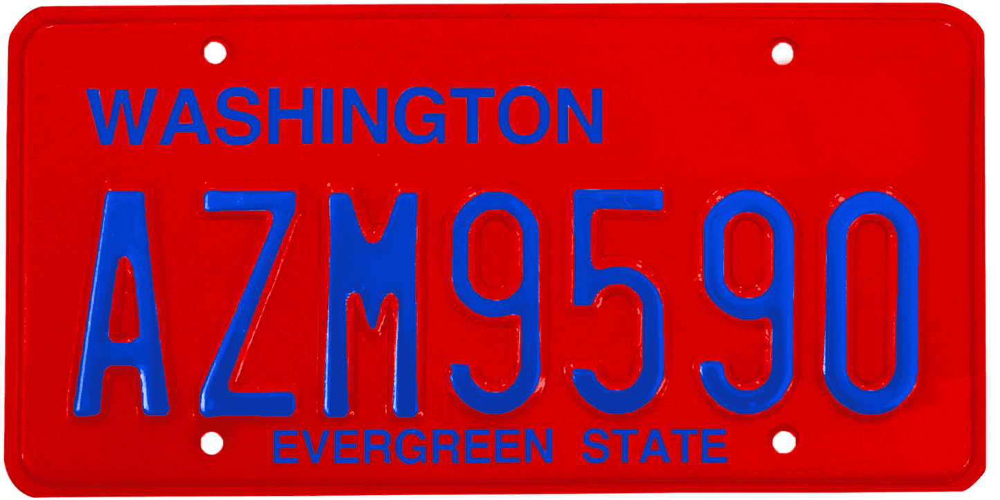 Washington License Plate Wrap Kit