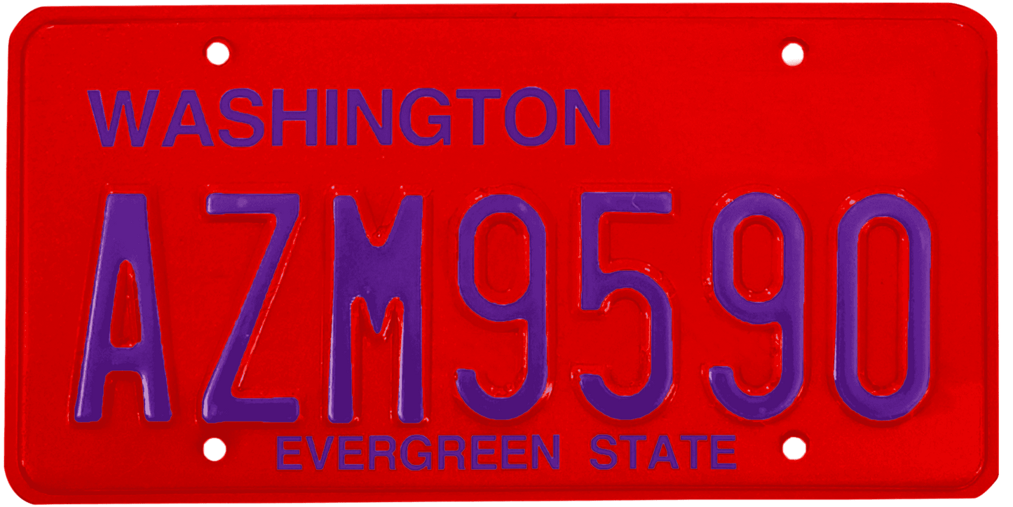 Washington License Plate Wrap Kit