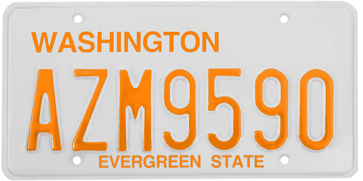 Washington License Plate Wrap Kit