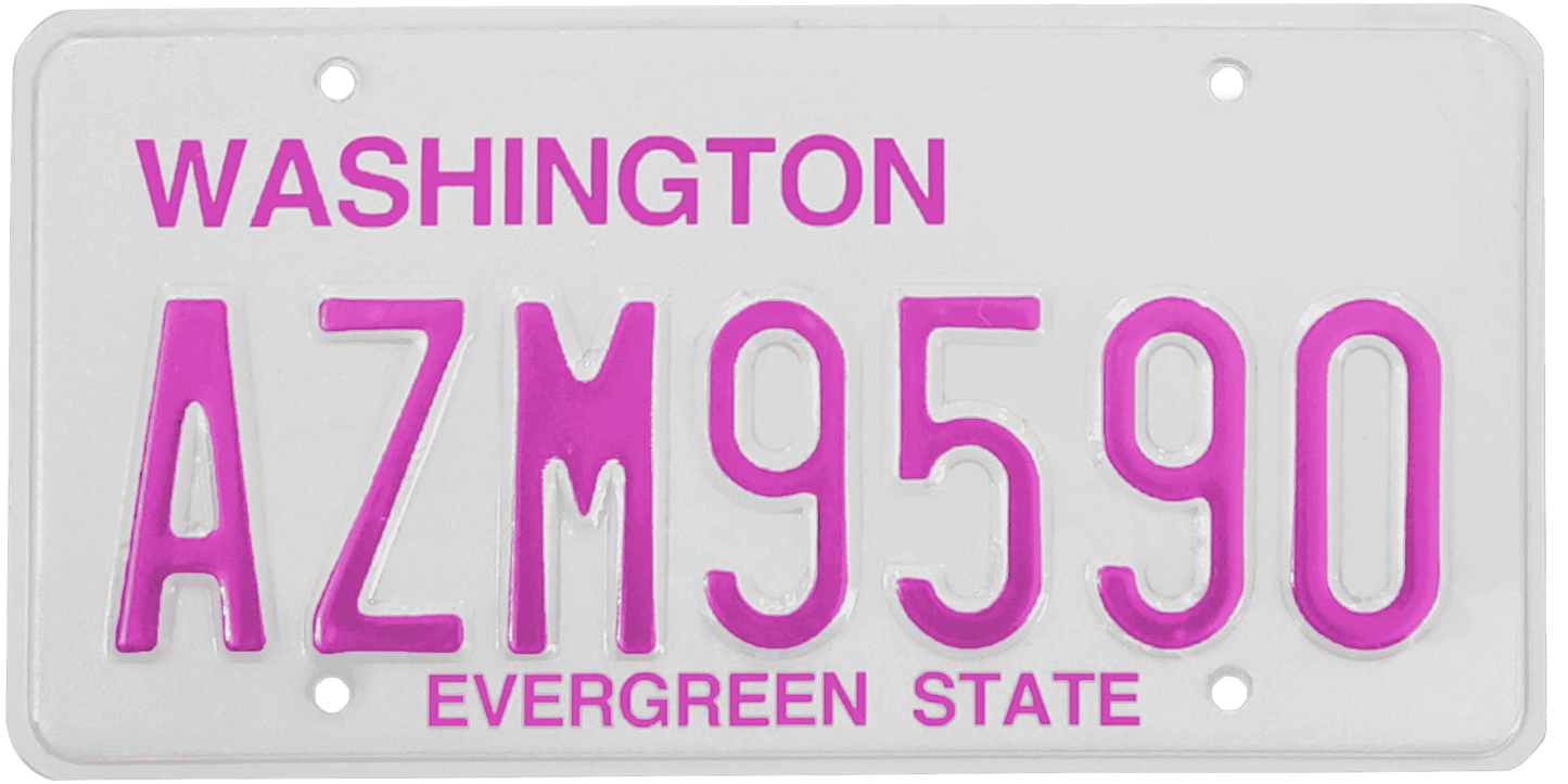 Washington License Plate Wrap Kit