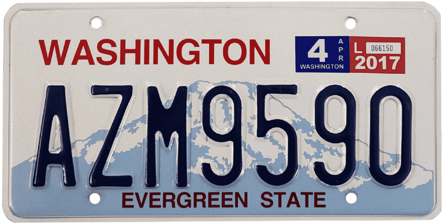 Washington License Plate Wrap Kit