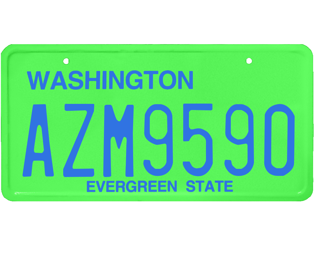 Washington License Plate Wrap Kit