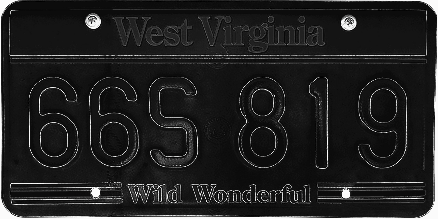 West Virginia License Plate Wrap Kit