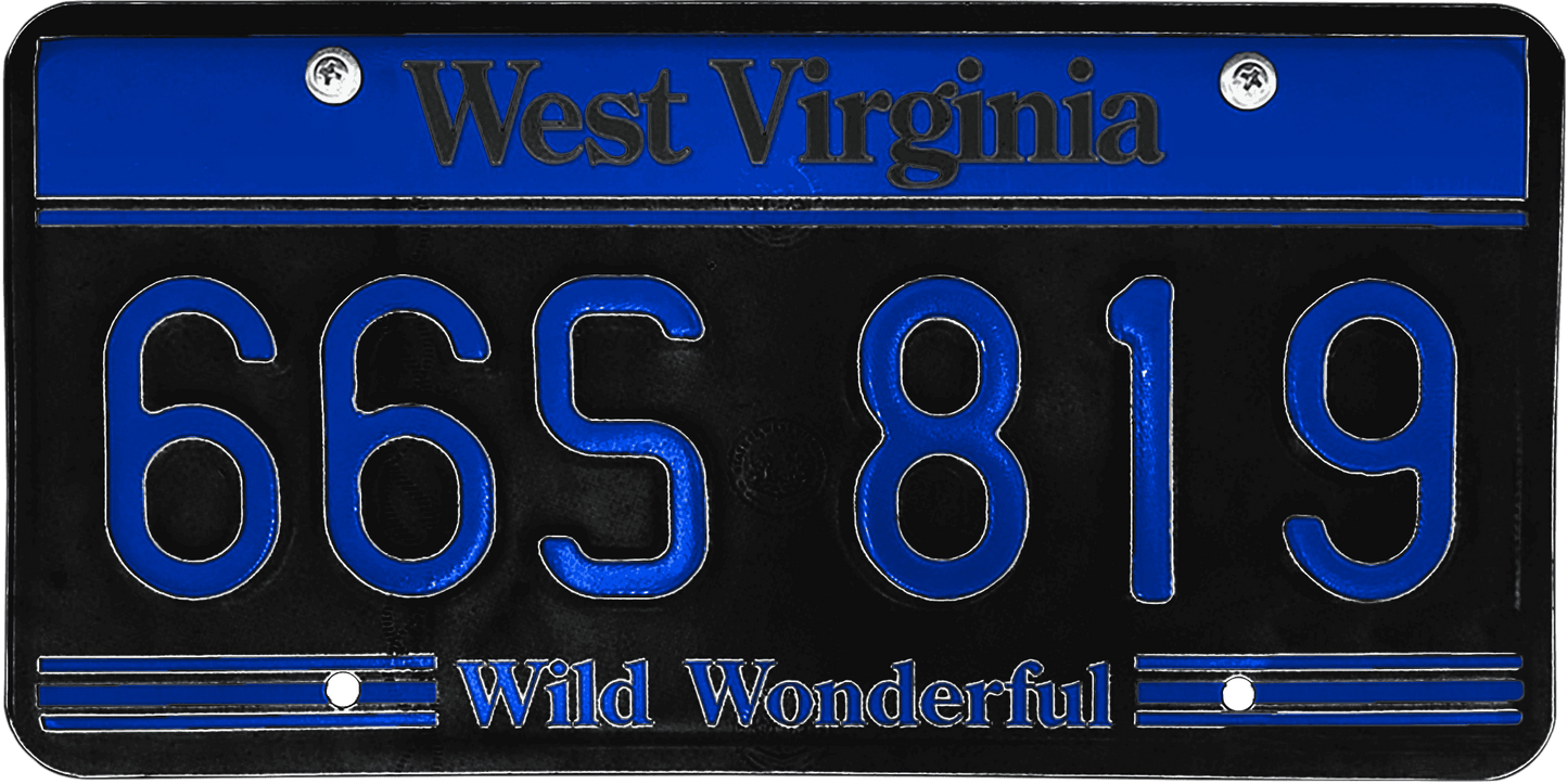 West Virginia License Plate Wrap Kit