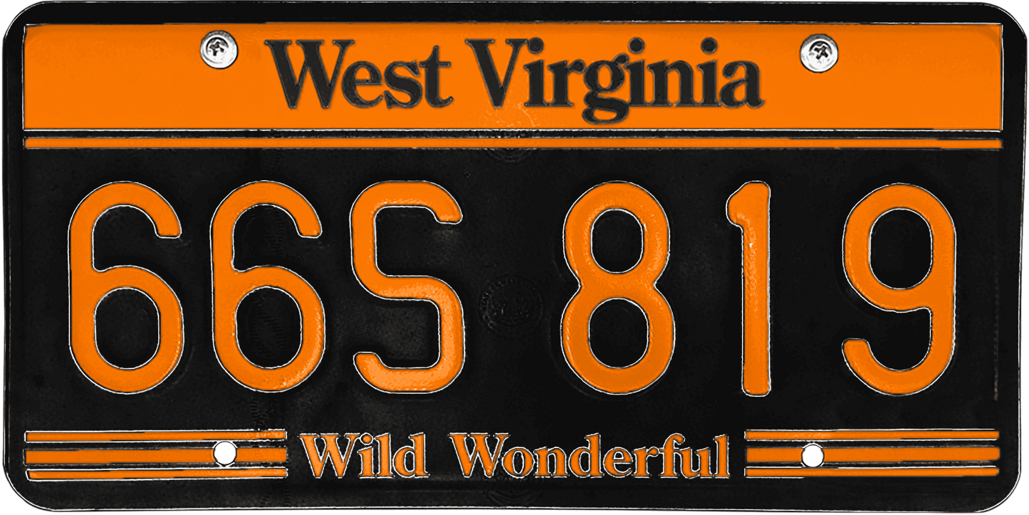 West Virginia License Plate Wrap Kit