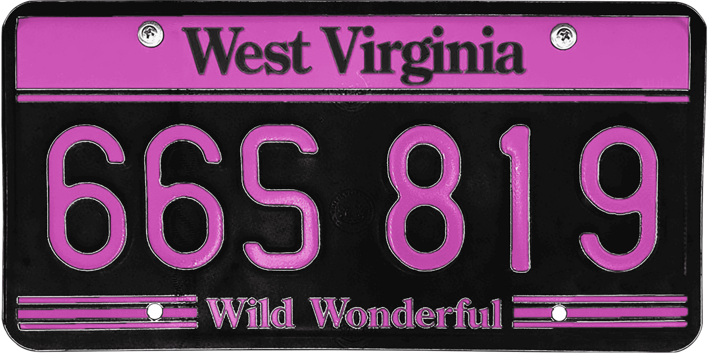 West Virginia License Plate Wrap Kit