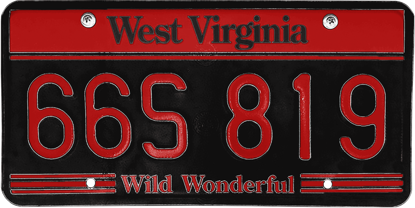 West Virginia License Plate Wrap Kit