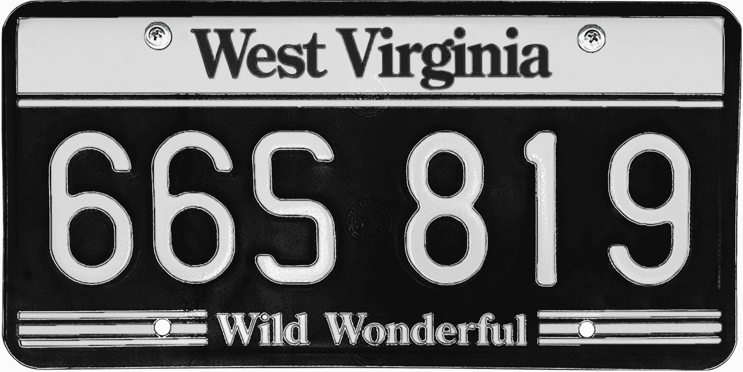 West Virginia License Plate Wrap Kit