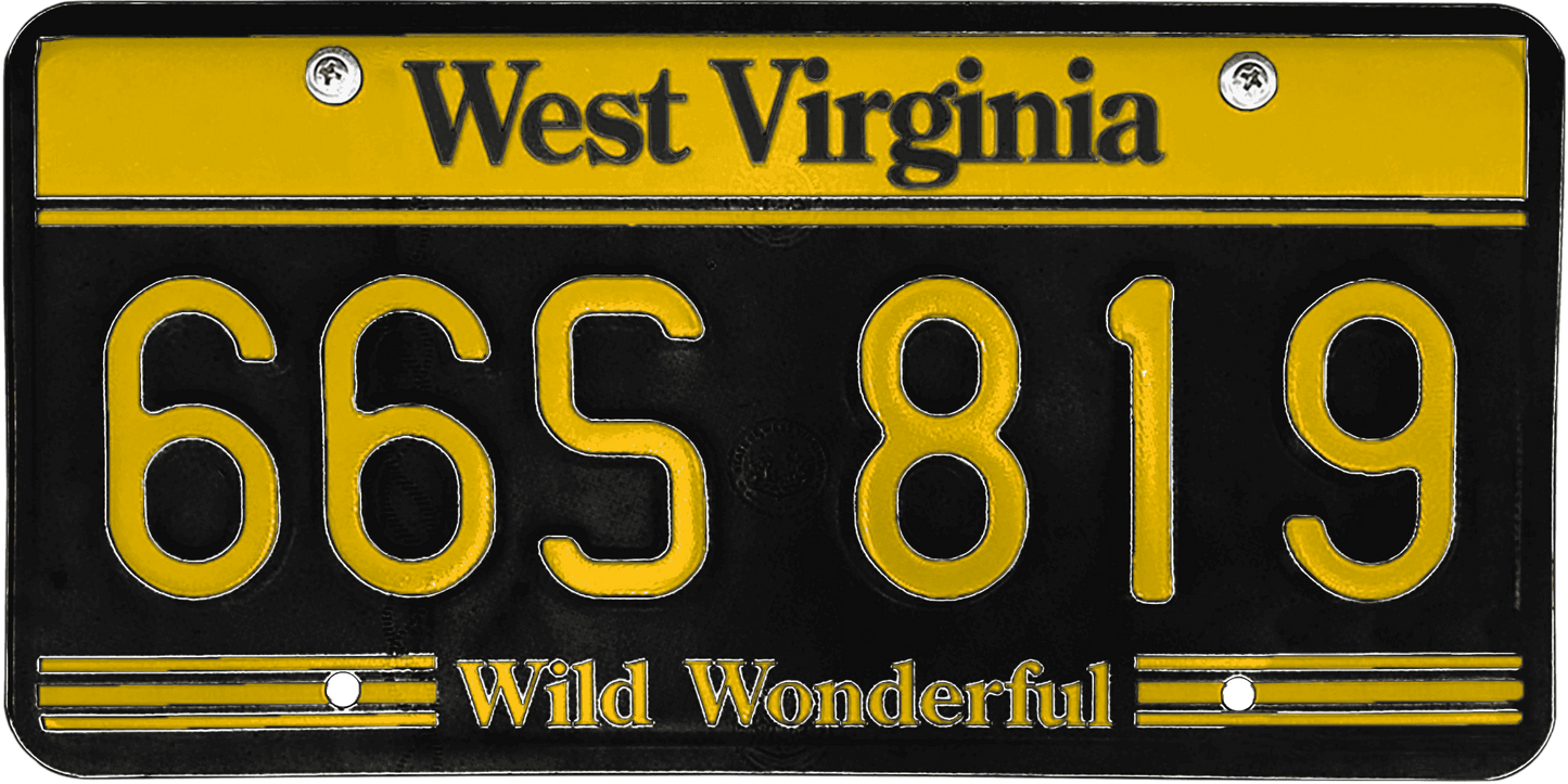 West Virginia License Plate Wrap Kit