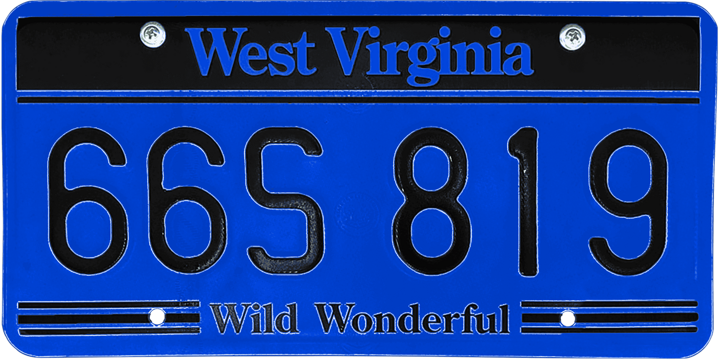 West Virginia License Plate Wrap Kit