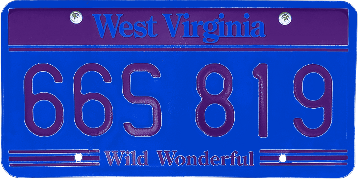 West Virginia License Plate Wrap Kit