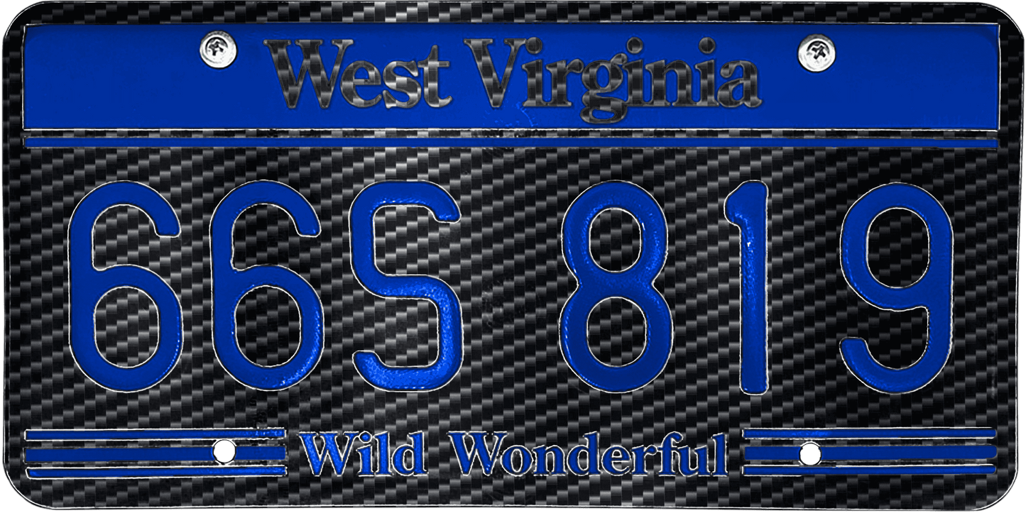 West Virginia License Plate Wrap Kit