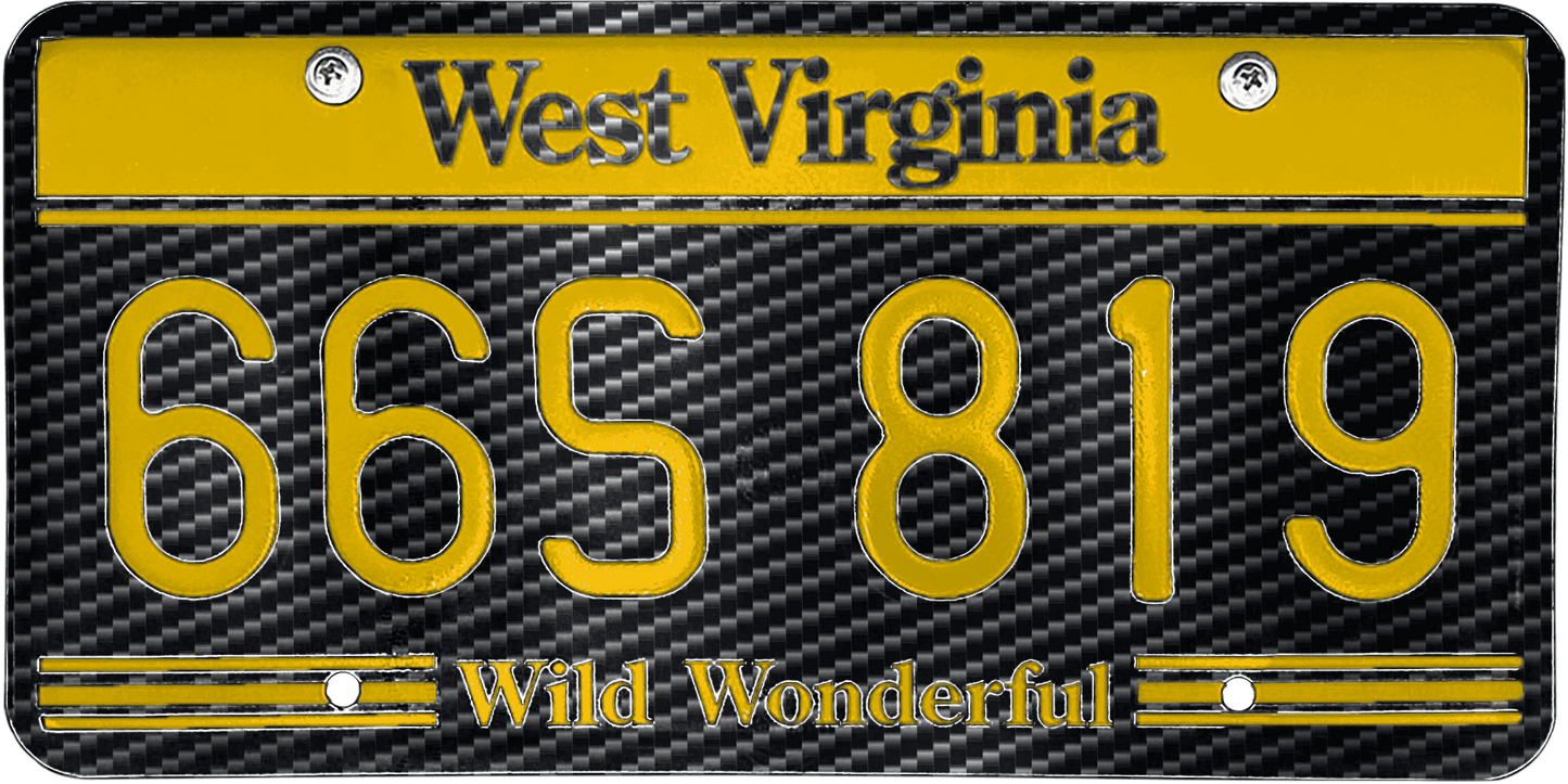 West Virginia License Plate Wrap Kit