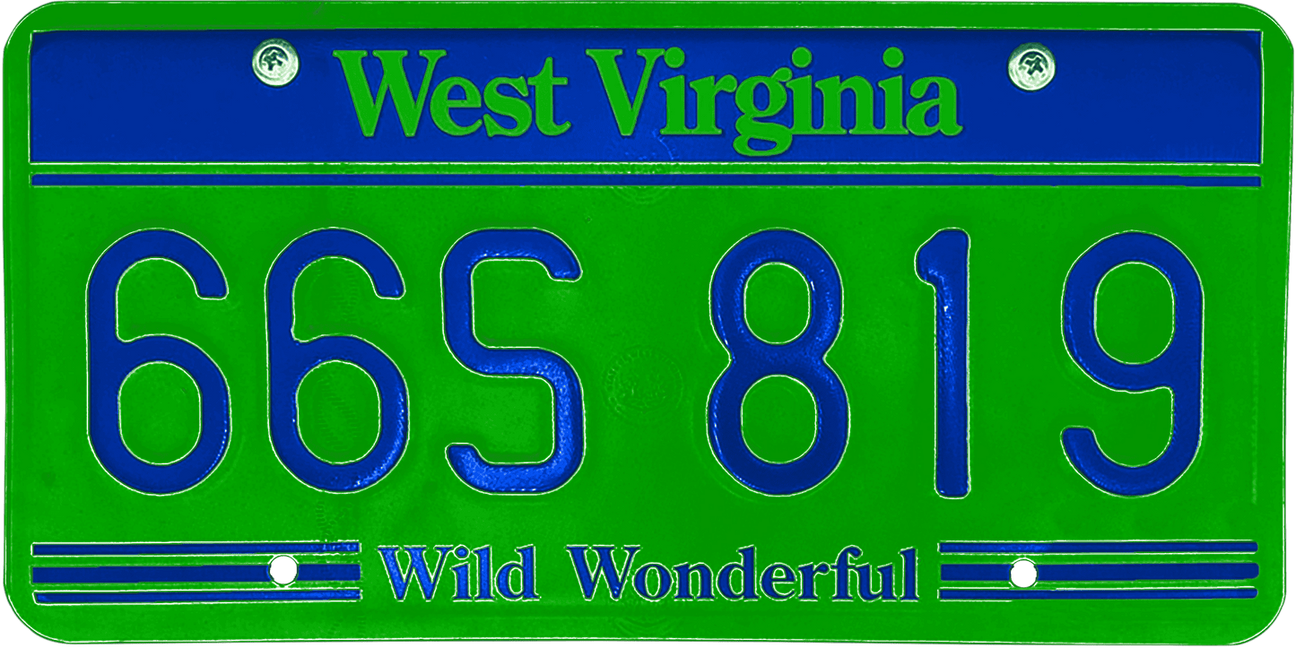 West Virginia License Plate Wrap Kit