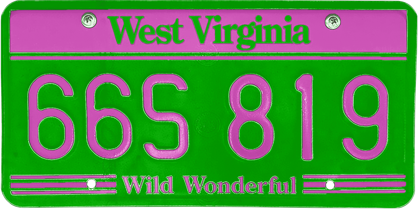 West Virginia License Plate Wrap Kit