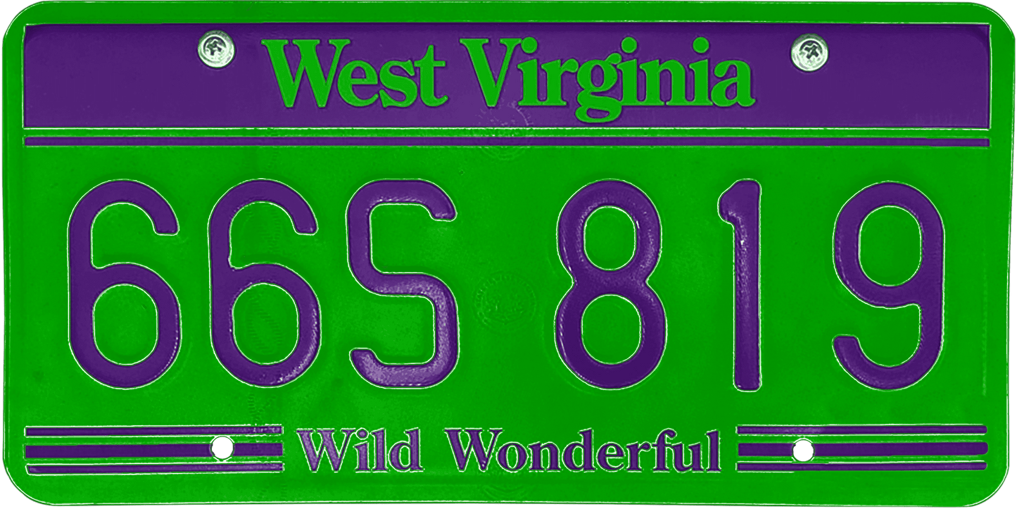 West Virginia License Plate Wrap Kit