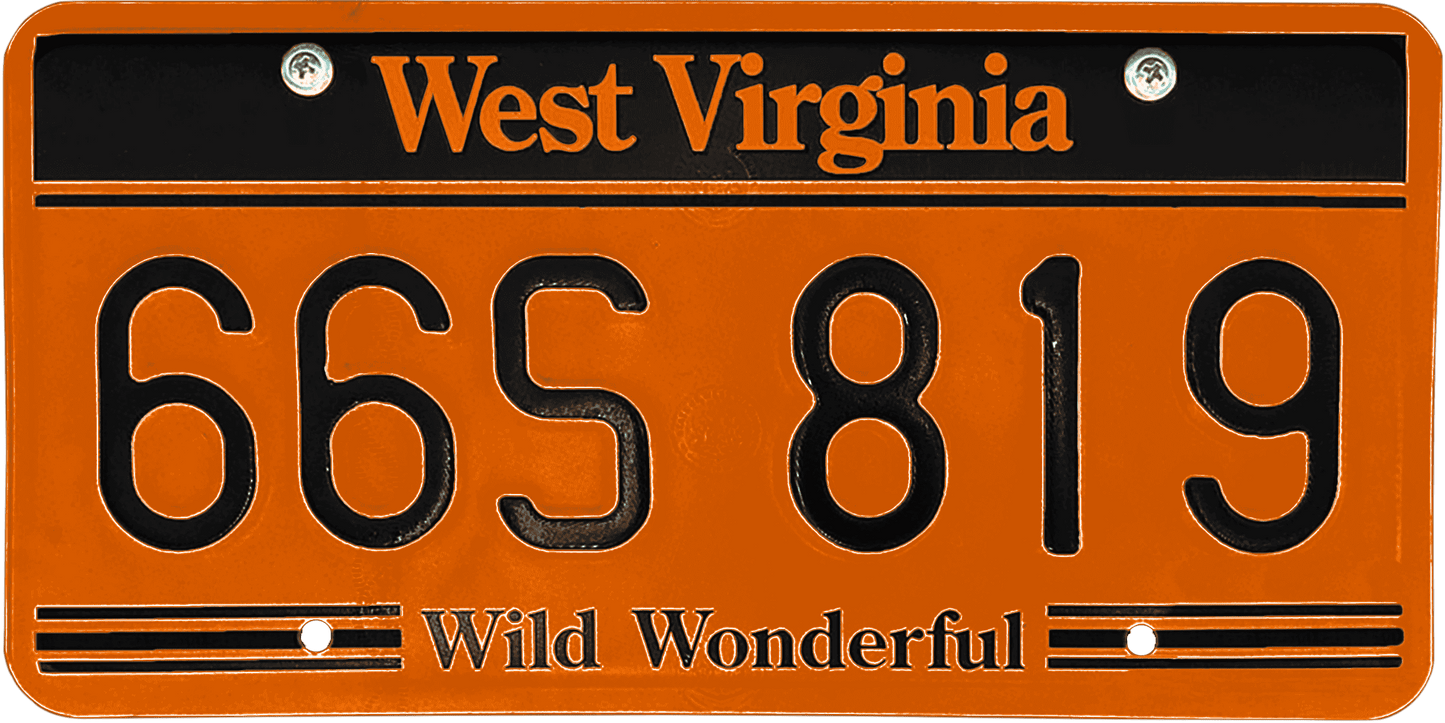 West Virginia License Plate Wrap Kit