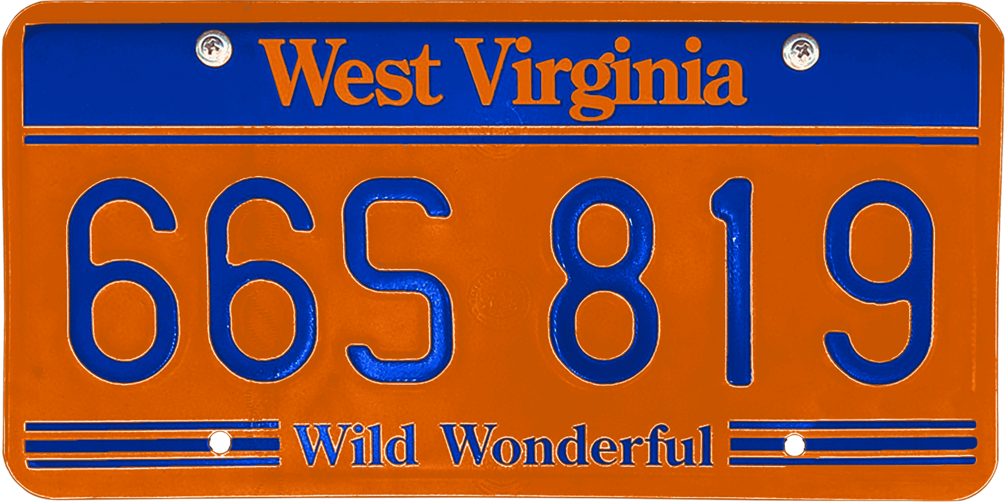 West Virginia License Plate Wrap Kit