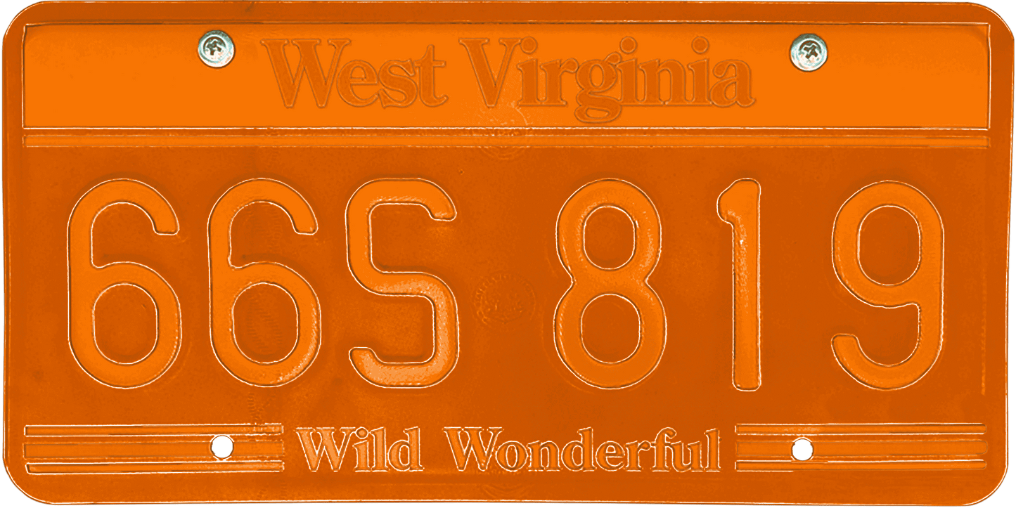 West Virginia License Plate Wrap Kit