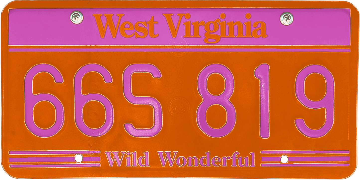 West Virginia License Plate Wrap Kit