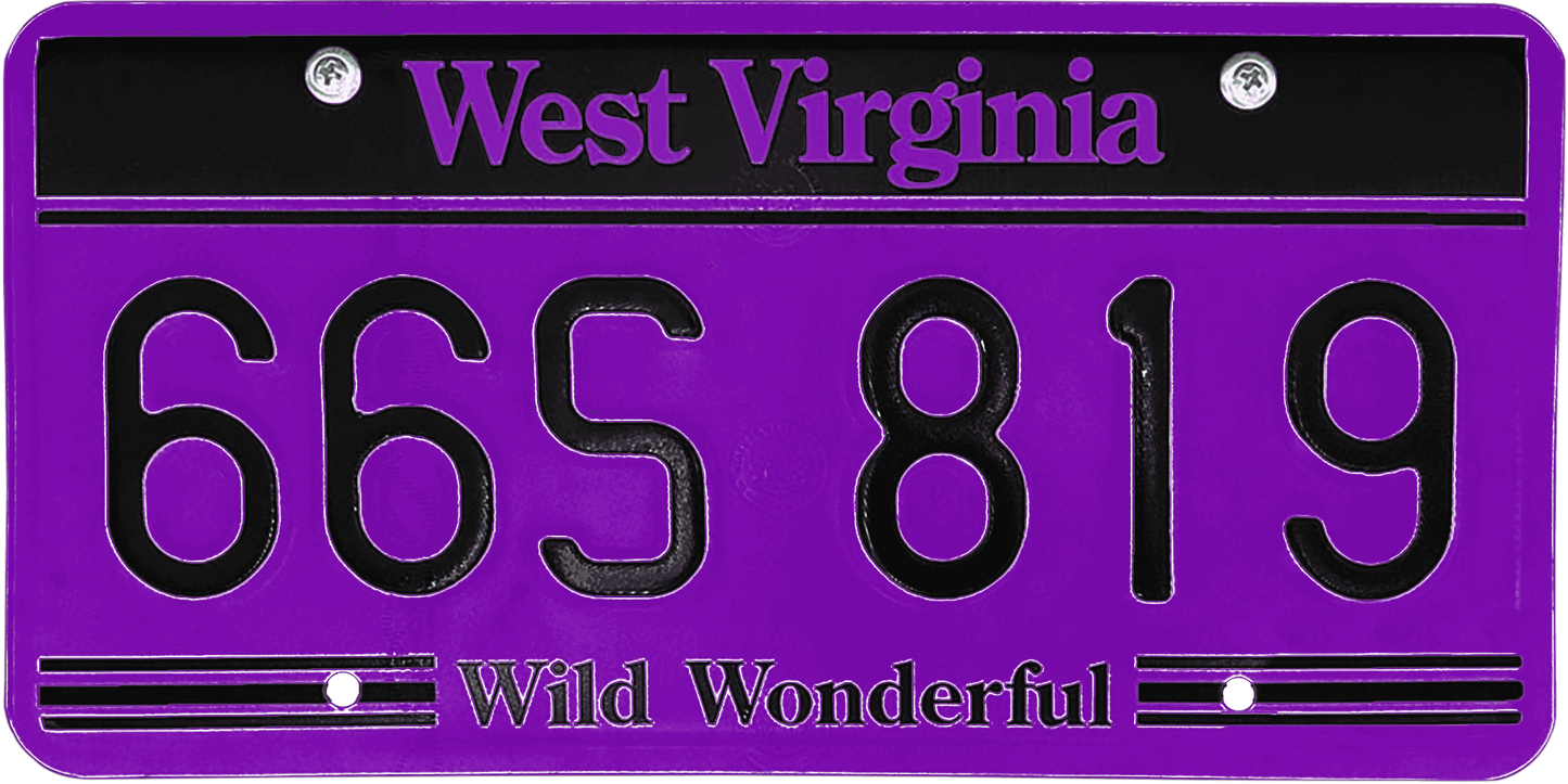 West Virginia License Plate Wrap Kit