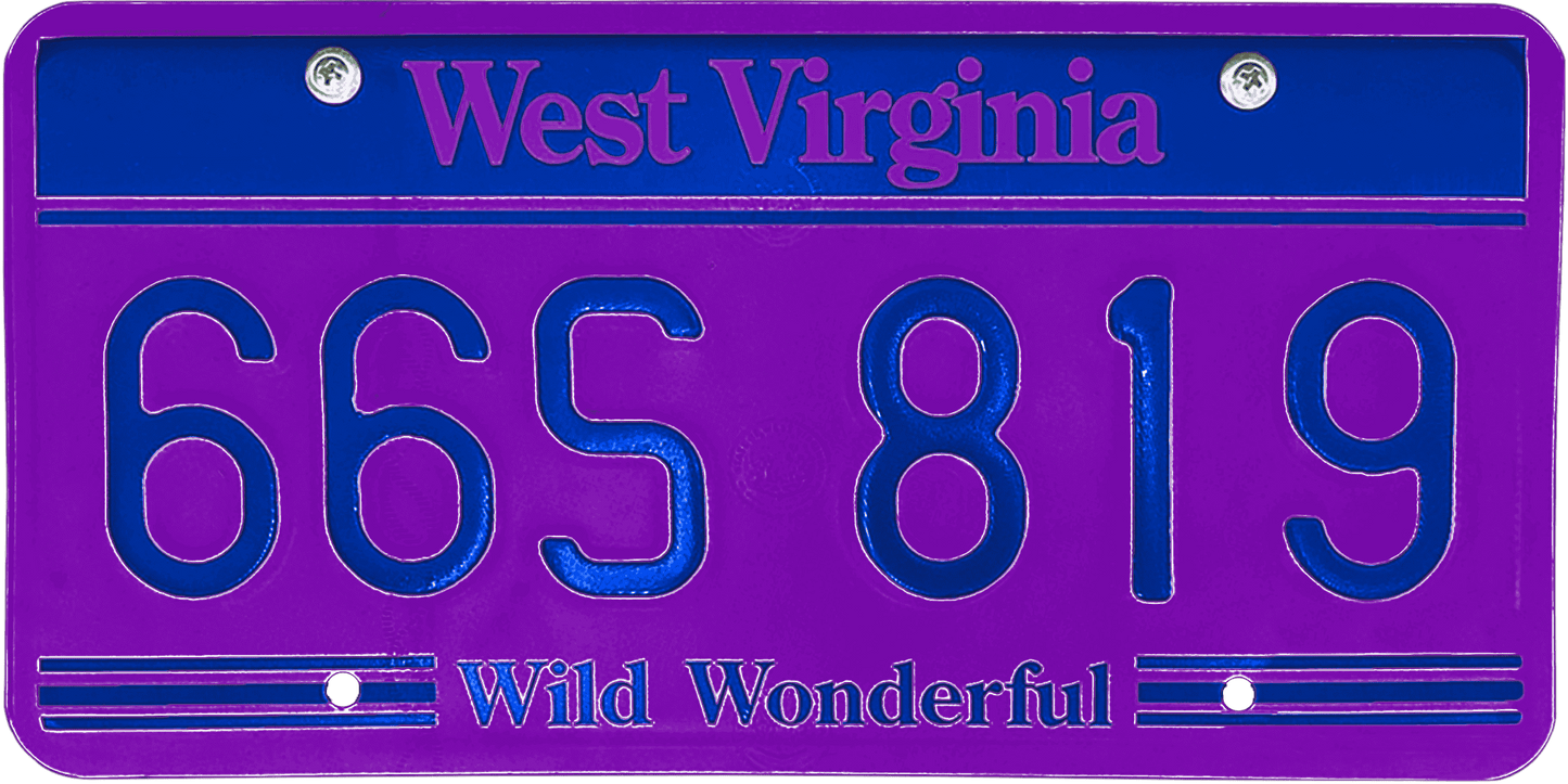 West Virginia License Plate Wrap Kit